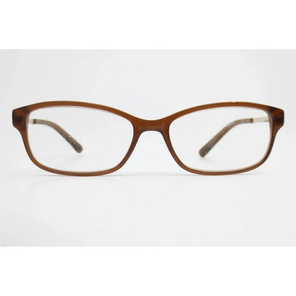 Bebe Shine BB5122 Topaz Brown Rectangular Eyeglass Frames 53-16-135 Womens